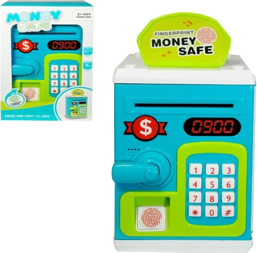 Seif electronic pentru copii tip pușculiță pentru monede și bancnote