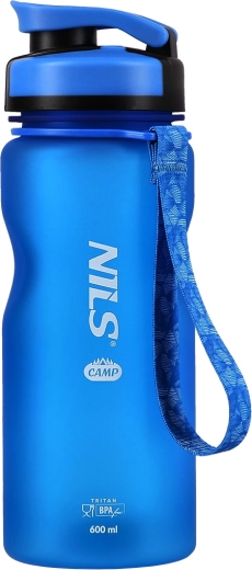Sticlă sport din tritan pentru băut 600 ml – NILS CAMP, albastră