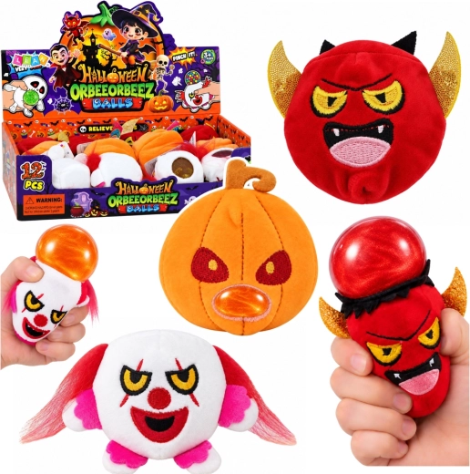 Jucărie antistres de pluș de strâns, cu sclipici, pentru Halloween - 1 bucată