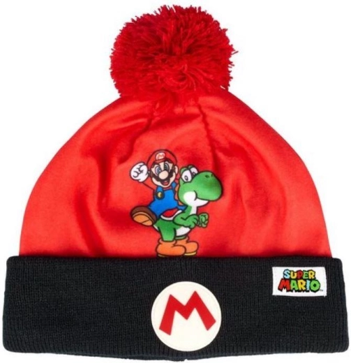 Căciulă roșie din fleece Super Mario