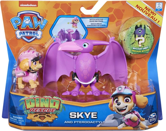 Paw Patrol Dino Rescue figurine Skye și pterodactil