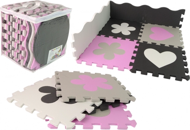 Covoraș educativ din spumă EVA tip puzzle pentru bebeluși, 25 piese