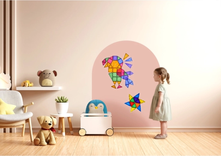 Folie magnetică pentru perete Cleverclixx Soft Nude 95 × 75 cm