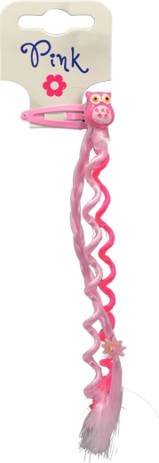 Set roz cu accesorii pentru păr Bufniță pentru micile stiliste