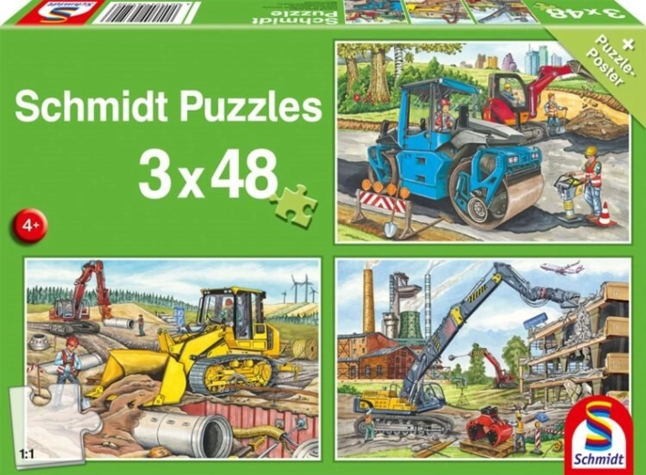 Puzzle SCHMIDT pe șantier 3×48 piese