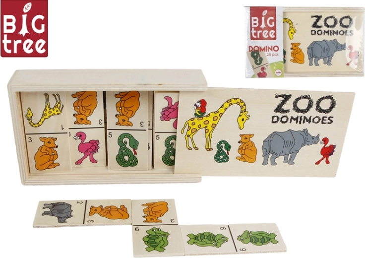 Domino din lemn cu animale Big Tree