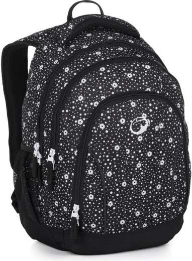 Bagmaster Supernova rucsac pentru elevi/studenți negru-alb