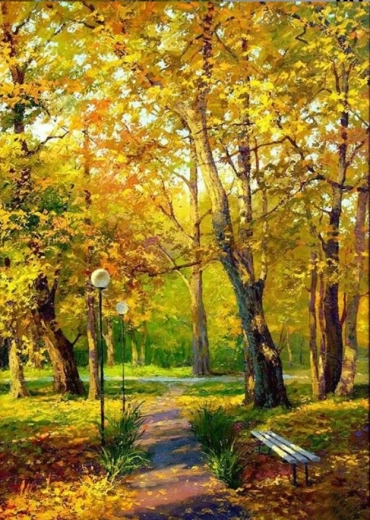 Norimpex pictură pe numere Toamna aurie în pădure 40 × 50 cm