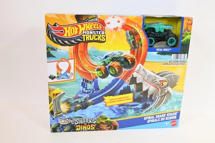 Hot Wheels Monster Trucks Bucla prădătoare cu mașinuța Mega-Wrex