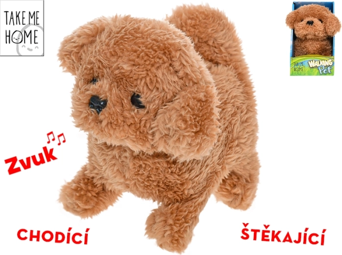 Cățeluș interactiv din pluș Take Me Home 15,5 cm