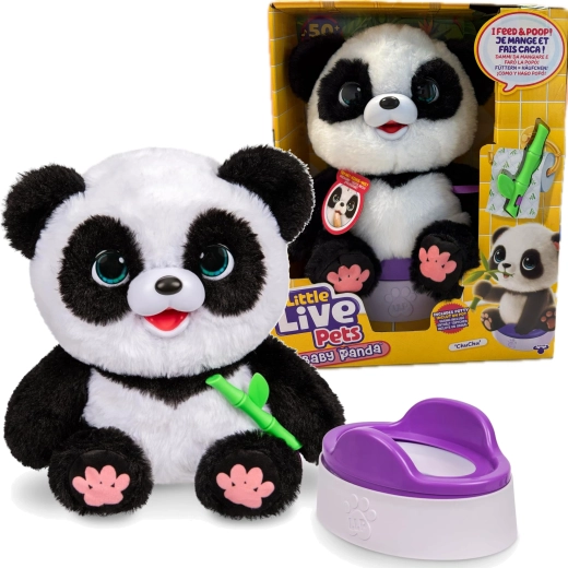 Panda de pluș interactivă ChuChu cu oliță LITTLE LIVE PETS