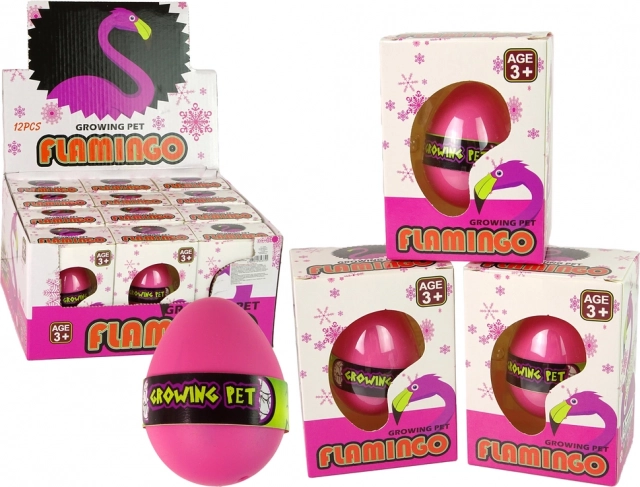 Ouă de creștere flamingo 6cm roz