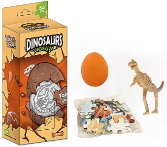 Puzzle 30 piese dinozaur și ou cu schelet