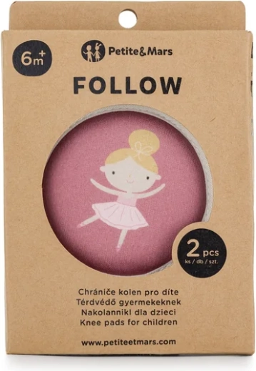 Petite&Mars apărători elastice pentru genunchi pentru târâre Follow dusty rose