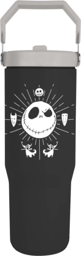 Cană termică de călătorie cu mâner THE NIGHTMARE BEFORE CHRISTMAS, neagră