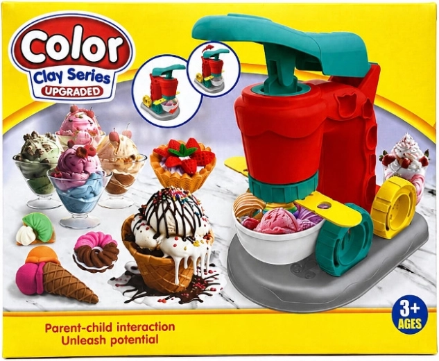 Set creativ cu plastilină pentru realizarea înghețatelor și deserturilor