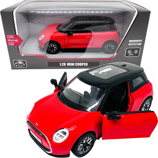 Model metalic de mașină 1:28 Mini Cooper roșu