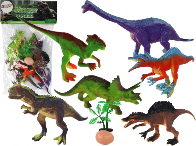 set de figurine dinozauri cu accesorii, 6 bucăți