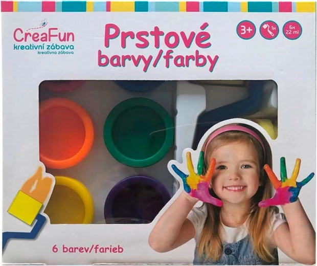 CreaFun vopsele degetare – set 6 × 132 ml