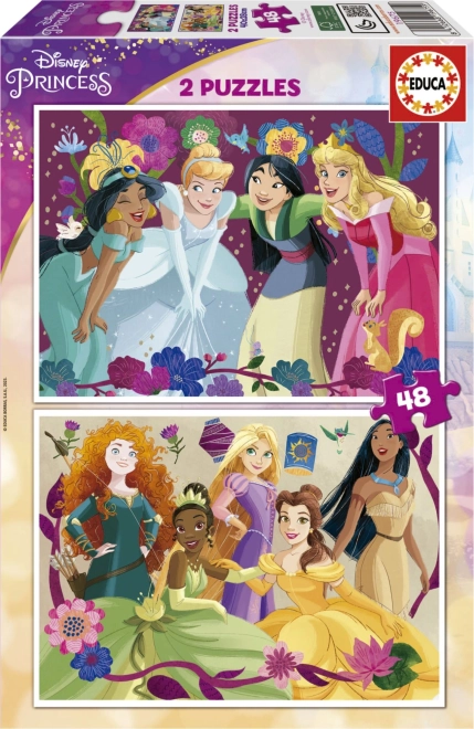 Puzzle Disney Prințese 2x48 piese