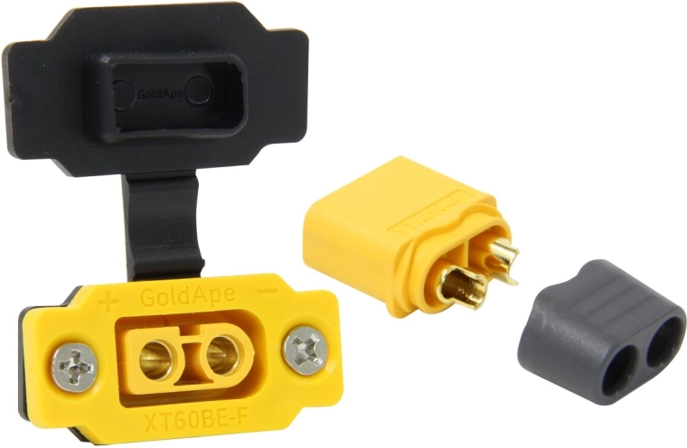 Conector XT60 pentru panou, mufă și priză cu capace JAMARA