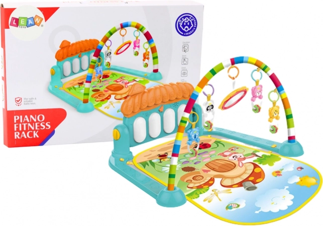 Saltea gimnastică multifuncțională colorată pentru sugari cu pian