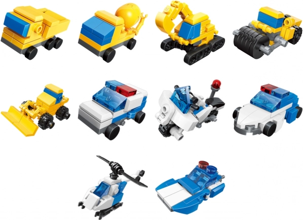 Qman Stavebnice Echipa de Ingineri Poliție 3v1