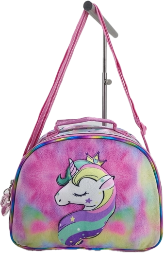 Geantă de umăr pentru fete cu unicorn curcubeu 25 cm