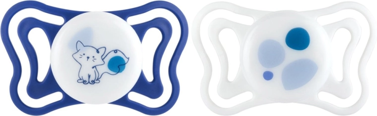 Chicco PhysioForma Light suzete ortodontice din silicon albastre 16–36 luni, 2 buc.