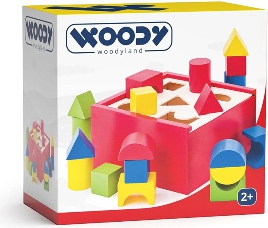 Cutie din lemn Woody pentru sortarea formelor