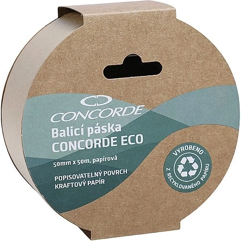 Bandă adezivă de ambalare din hârtie CONCORDE ECO 50 mm × 50 m