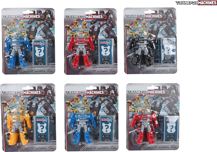 Robot-mașină transformabil 9,5 cm cu accesorii