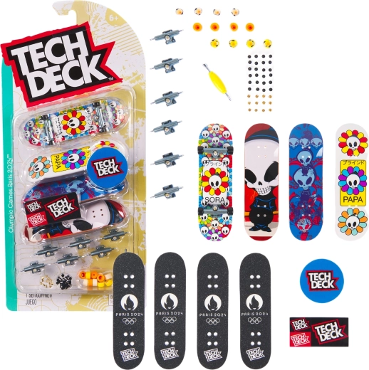 Tech Deck Paris 2024 set de 4 mini fingerboard-uri