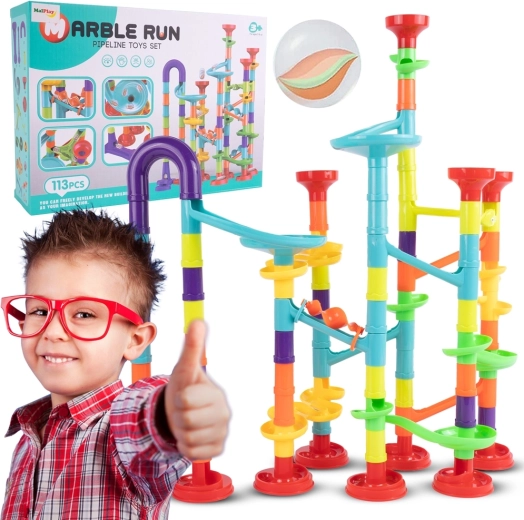 Pistă cu bile – set de construcție 113 piese