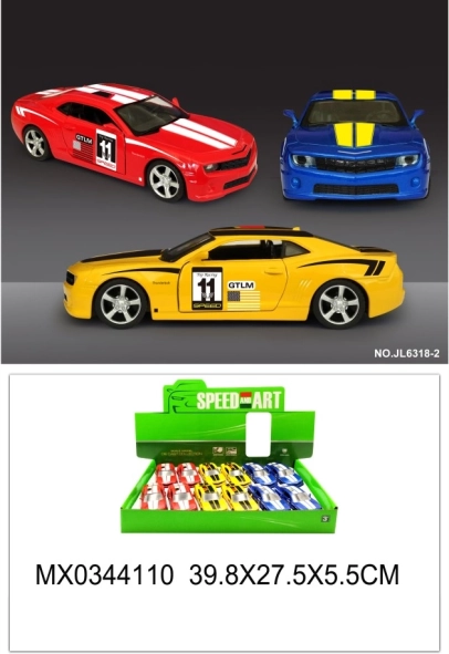 Mașină sport metalică cu uși care se deschid și funcție pull-back