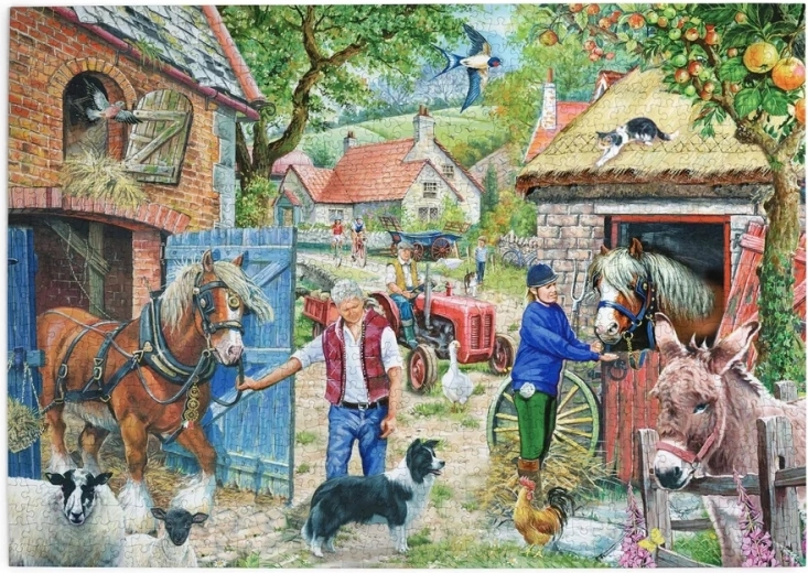 House of Puzzles Viața la fermă – puzzle cu 1000 de piese