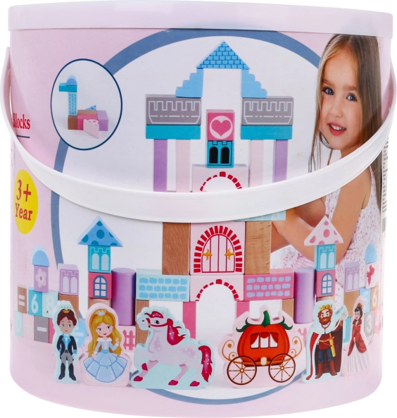 Seturi de construcții din lemn pentru fetițe Prințesă în castel cu sortator de forme