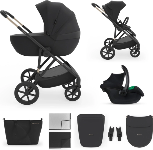 Cărucior combinat Kinderkraft 3-în-1 Prime 3 dark green
