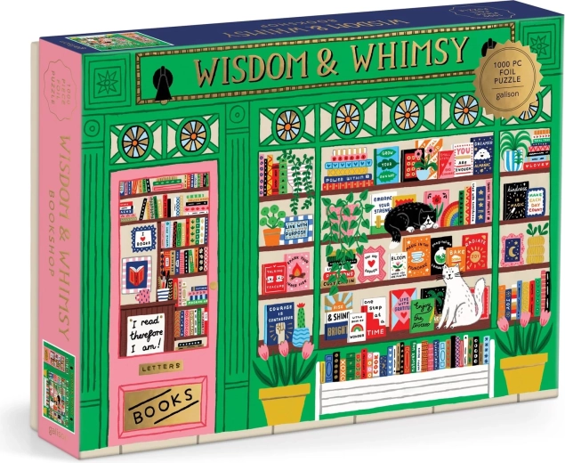 Puzzle metalic Librăria Wisdom & Whimsy 1000 piese GALISON