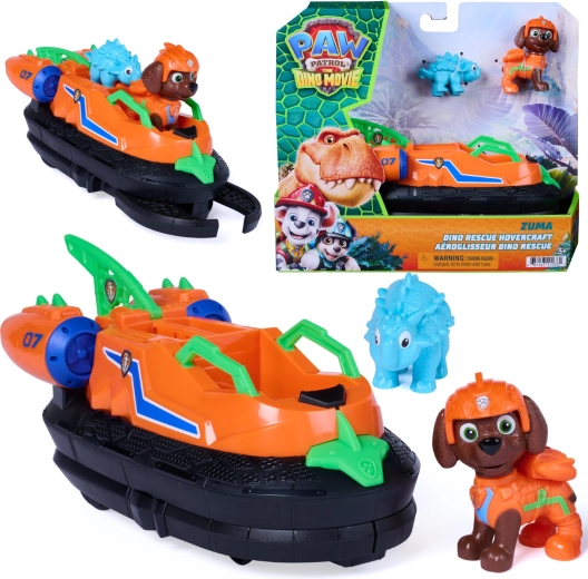 Spin Master Patrula Cățelușilor Dino Rescue – aeroglisorul Zuma cu figurine (17,5 cm)