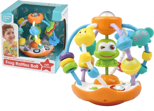 Minge interactivă broască cu lumină și muzică