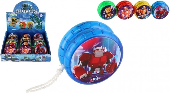 Yo-yo luminos cu motiv de roboți 6cm