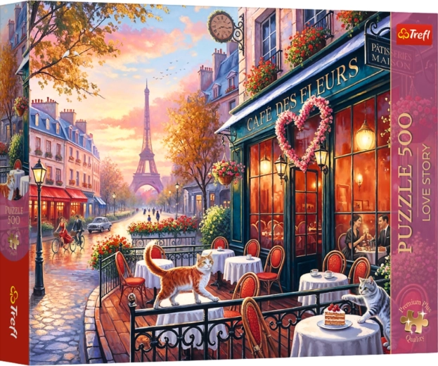 Puzzle Trefl Premium Plus 500 de piese Love story: dragoste la Paris