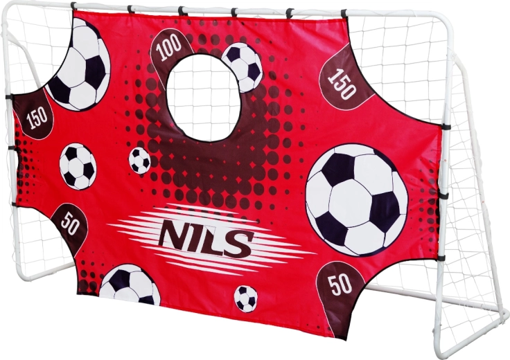 Poartă de fotbal din oțel cu panou de antrenament NILS BR240P