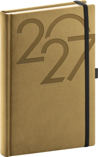Agenda zilnică Notique Ajax 2027 aurie 15 × 21 cm