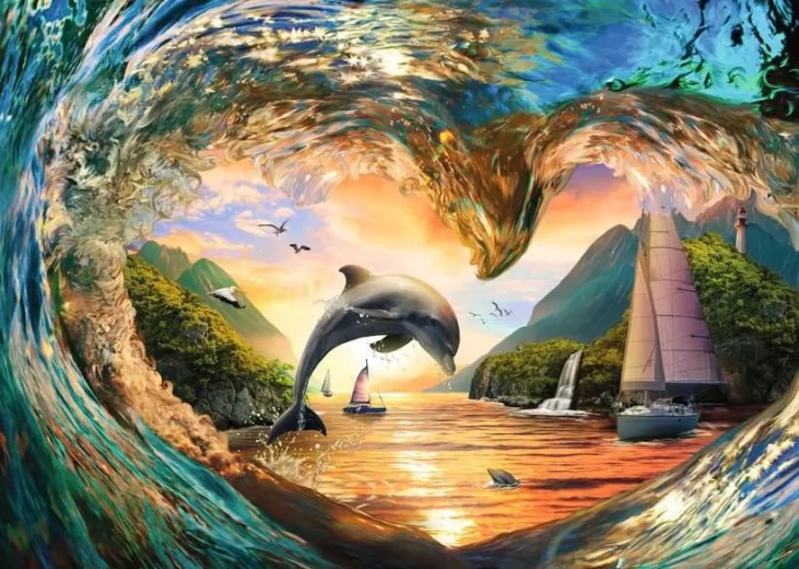 Puzzle Inima valurilor mării 1000 de piese RAVENSBURGER