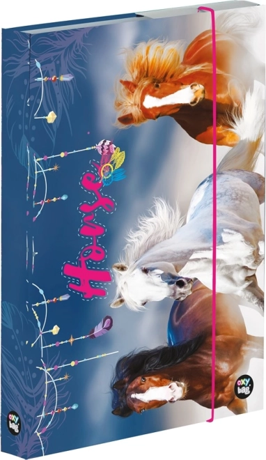 Cutie pentru caiete A5 cu motiv cal