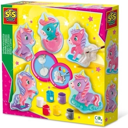 SES Creative turnare din ghips și pictare – unicorni mici