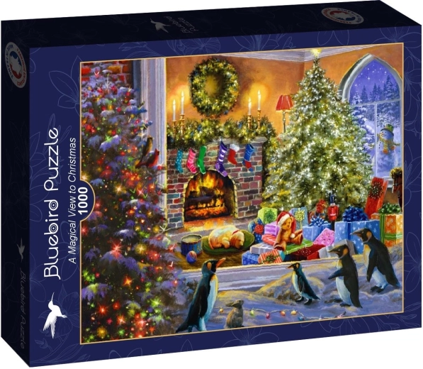 Puzzle Bluebird Priveliște magică de Crăciun 1000 de piese