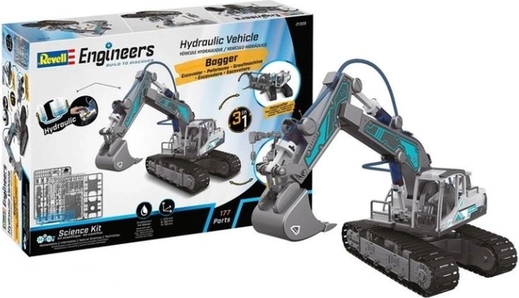 Revell set de construcție excavator hidraulic 3 în 1